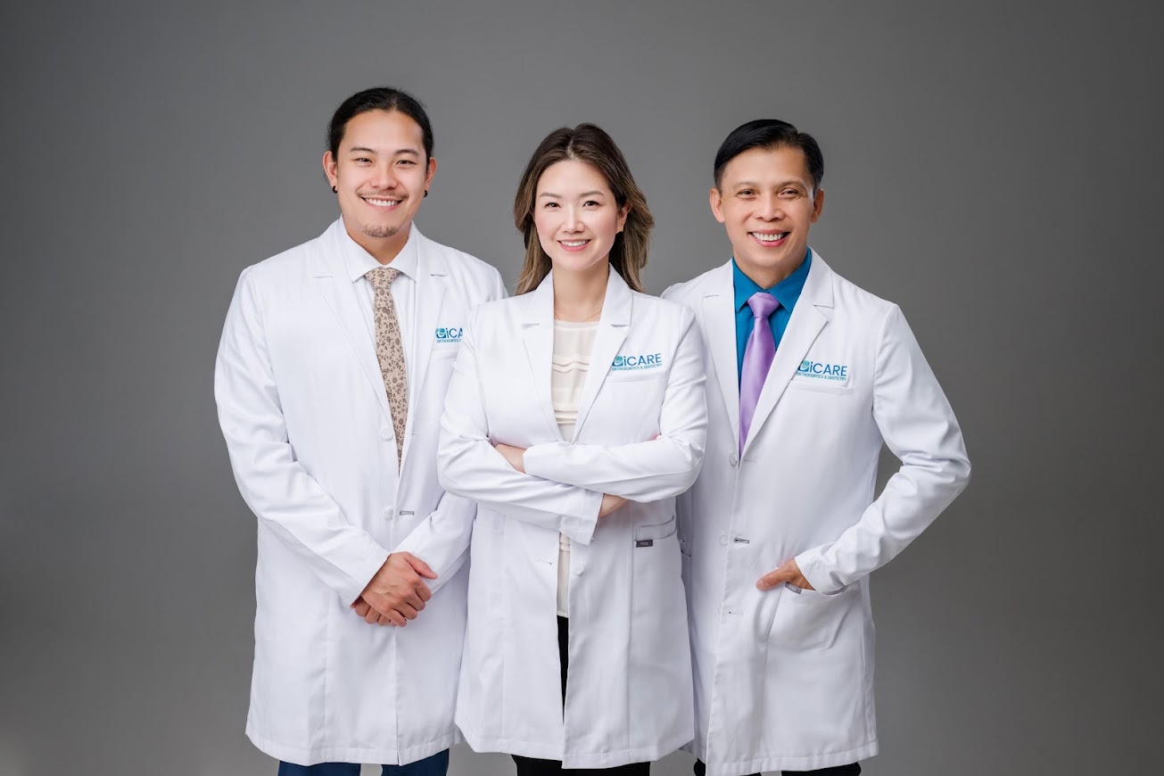 Dr. Aaron Manela, Dr. Jamie Kim and Dr. Vinh Huynh at iCare Orthodontics & Dentistry
